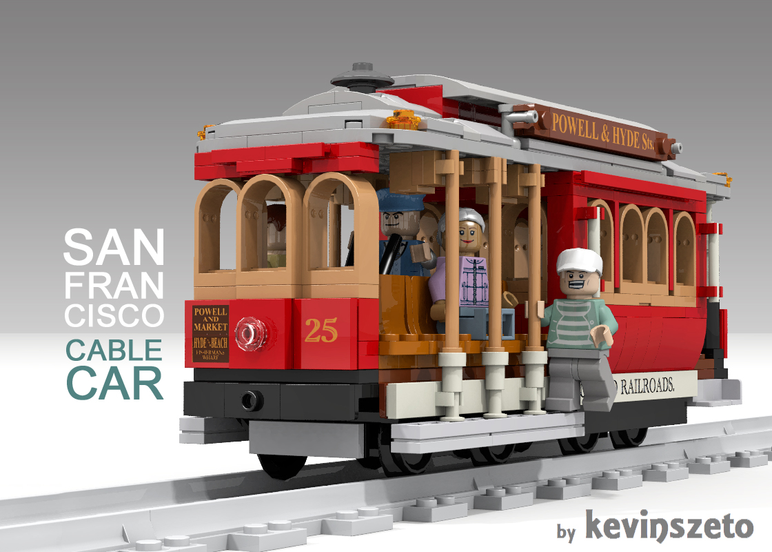 Lego Custom TROLLEY Wagon/Train/Railway INSTRUCTIONS ONLY!! TRAM No.1 for 9V 