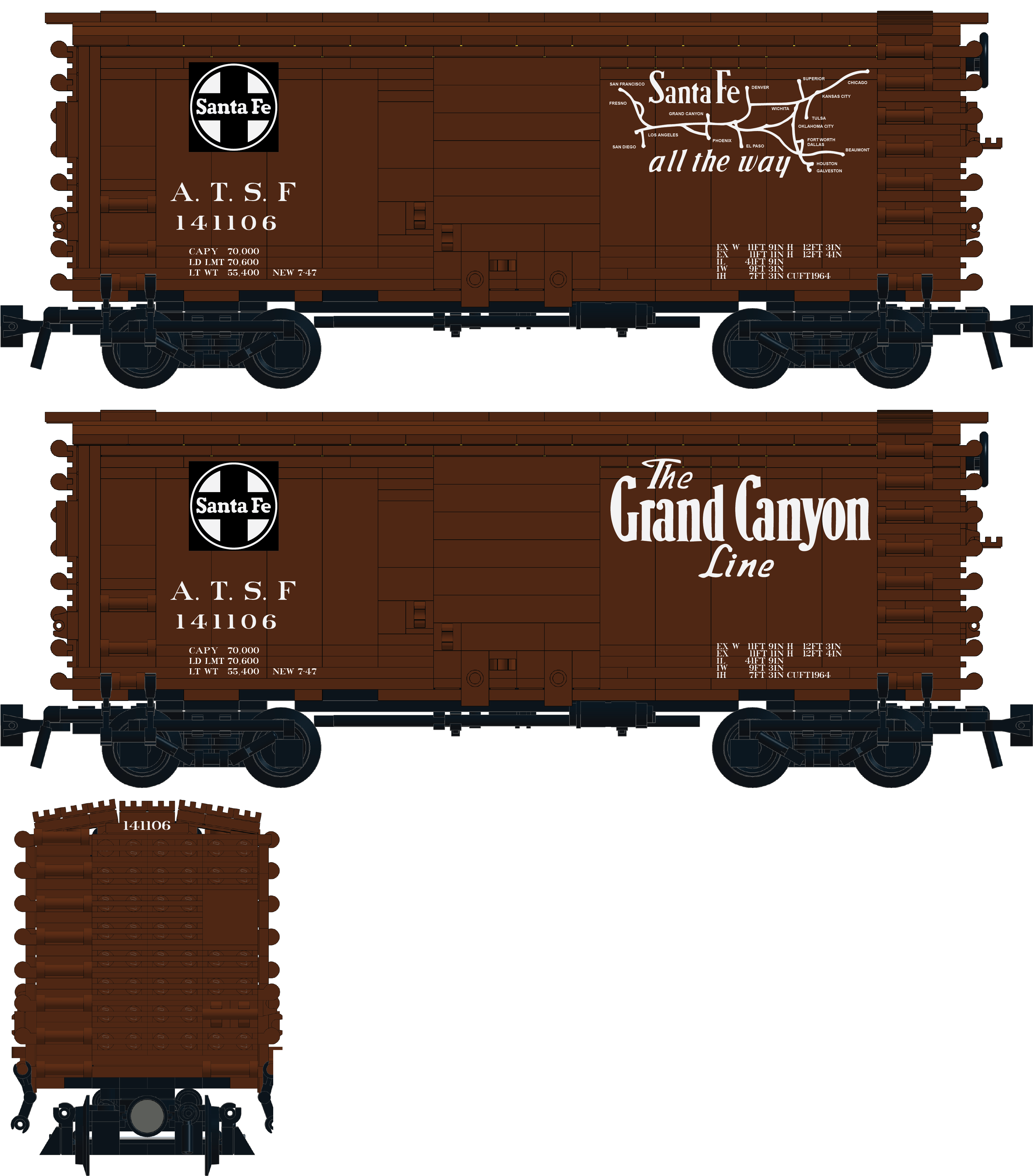 Santa Fe Railroad Sticker R581 Train YOU CHOOSE SIZE 